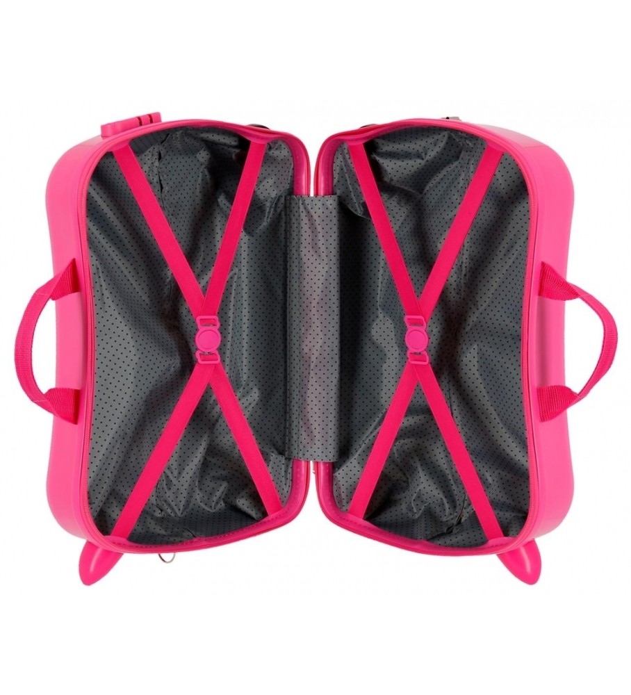 Mala infantil Disney Minnie Super Helpers com 4 rodas, rosa.