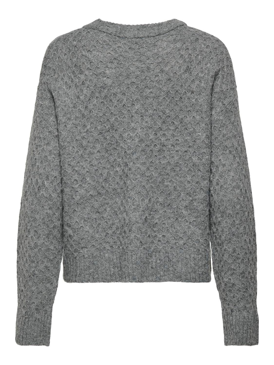 JDYBIGUM Strickpullover Medium Grey Melange