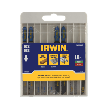 Irwin decoupeerzaagbladenset T-aansluiting voor hout / metaal - 10-delig