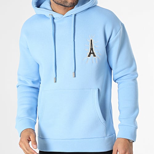 Sweat Capuche Bleu Clair