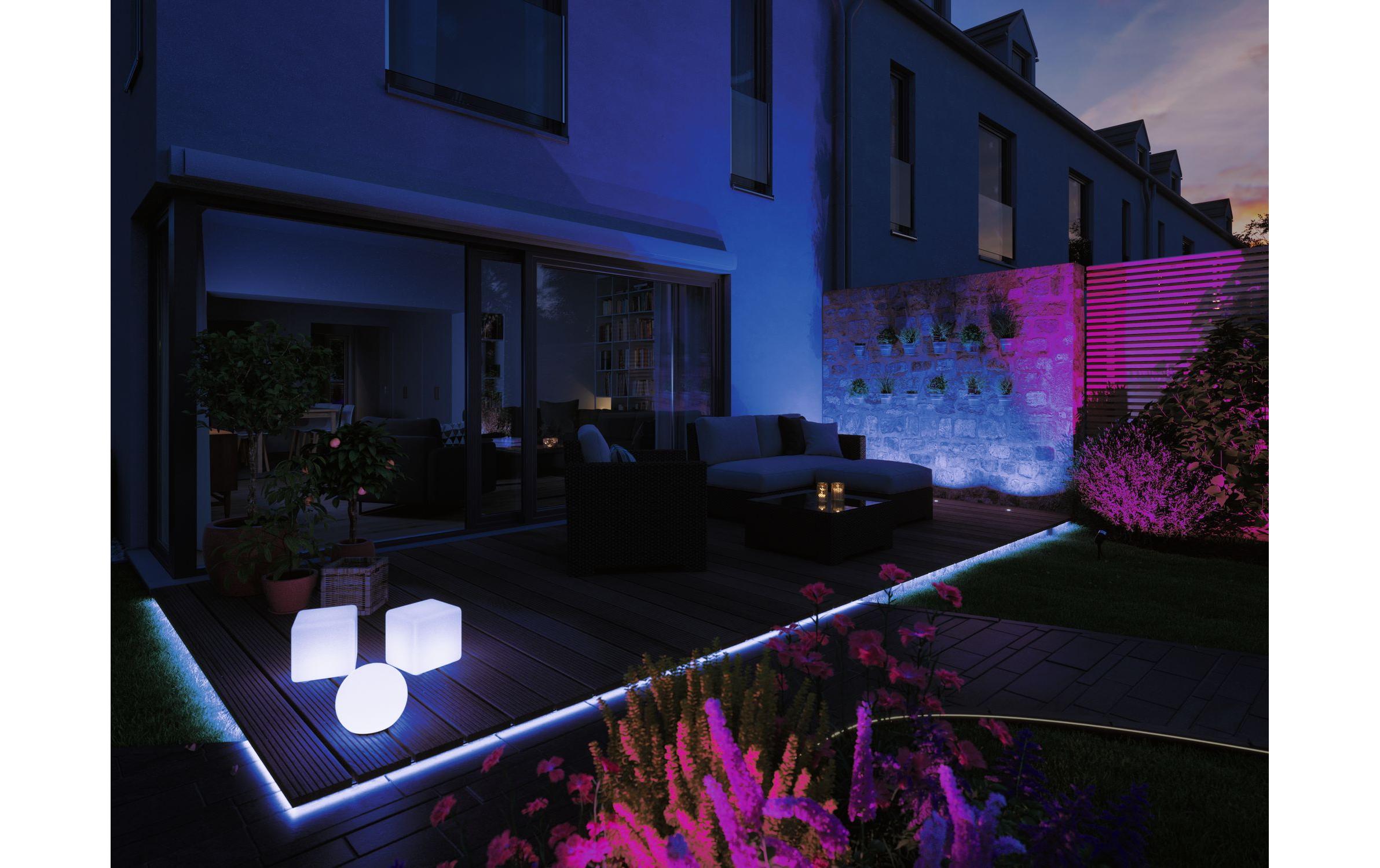Gartenleuchte Plug & Shine GLOBE RGBW, ZigBeeSteuerbares Lichtobjekt mit Farbwechsel