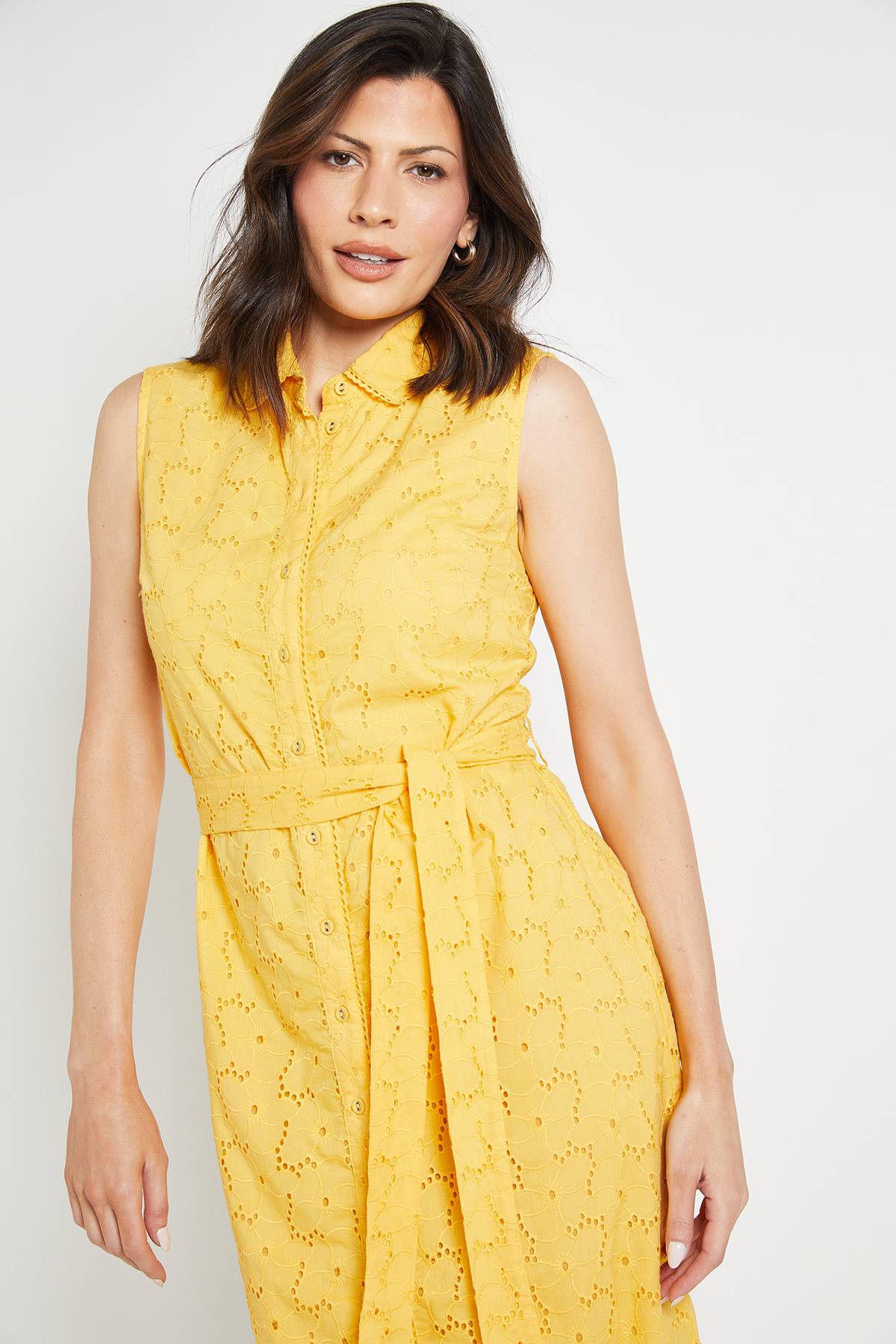 Wallis Robe Chemise Maxi En Broderie Anglaise
