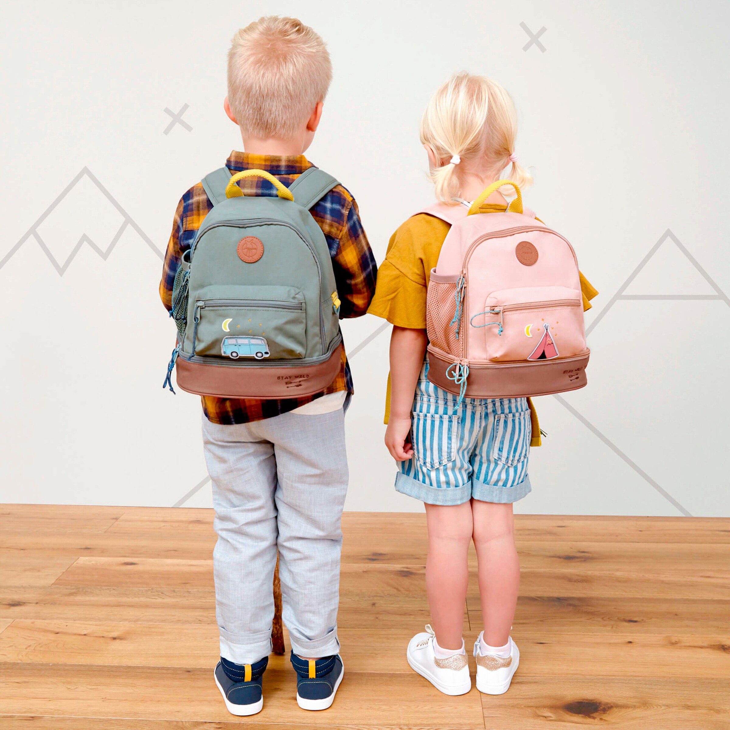 Lässig Kindergartenrucksack Mini Backpack Adventure Bus blau