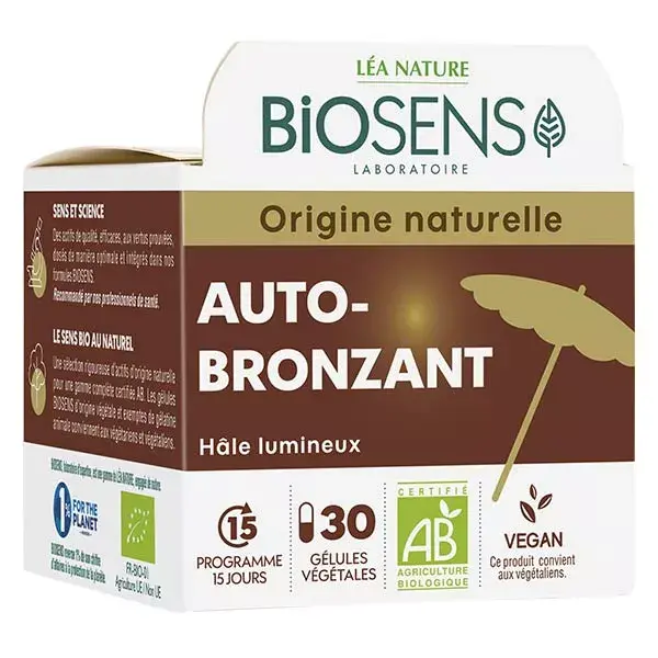 Biosens Autobronzeador Orgânico - 30 Cápsulas Vegetais
