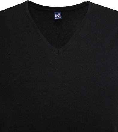Alan Red T-Shirt V-Neck Stretch Zwart 2-Pack 5601/2P/99 NOV T-shirt Black kopen