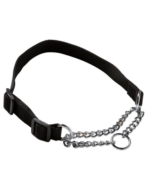 Adori Slipketting Halsband Nylon Zwart - Hondenhalsband