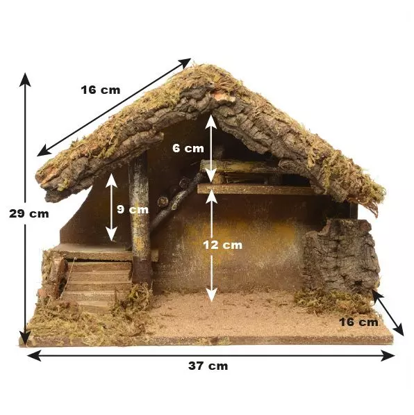 Crèche de Noël vide (H29 cm) Saint-Maxime