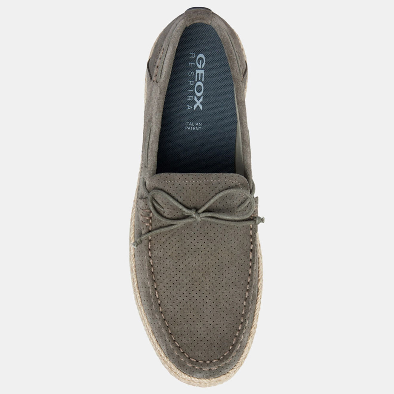 Geox Mocassins en Velours de Cuir Pantelleria grises