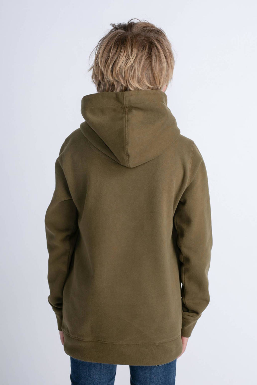 Petrol Industries hoodie met logo donker mosgroen