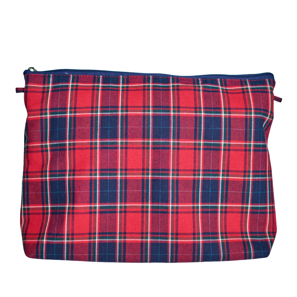 Trousse De Toilette Tartan Rouge