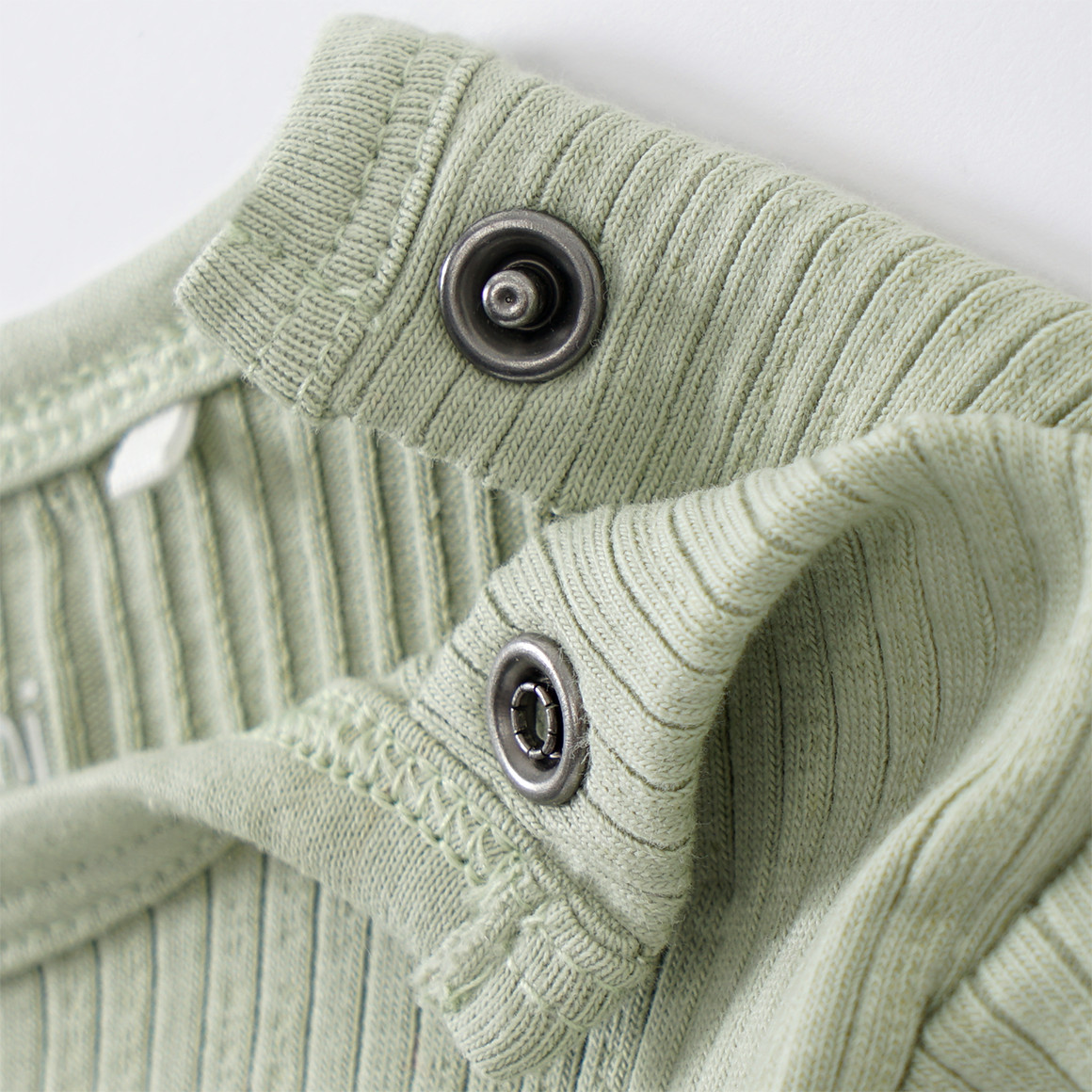 Topomini Pure Collection Baby Langarmshirt mit Rippstruktur oliv