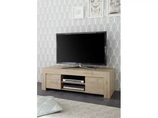 Banc TV CAPRI chêne foncé