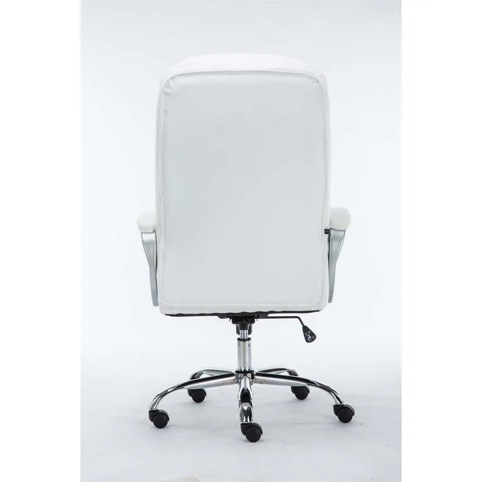 CLP Bureaustoel XXL Vancouver chroom Frame - Kunstleer - wit