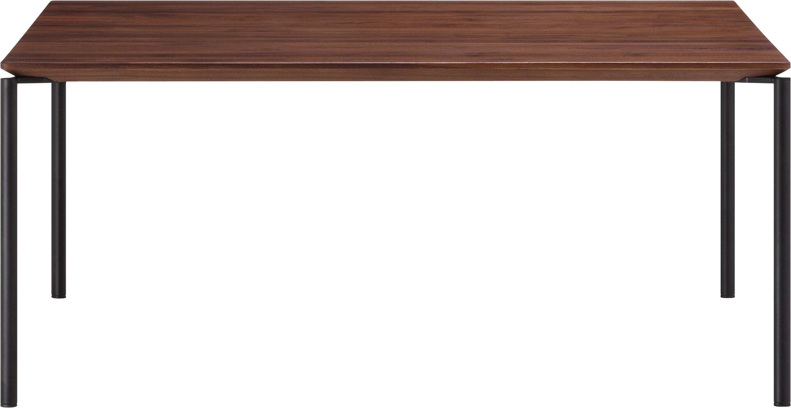 BAO Salontisch - Nussbaum massiv / schwarz / B: 90.0 cm x T: 90.0 cm x H: 40.0 cm