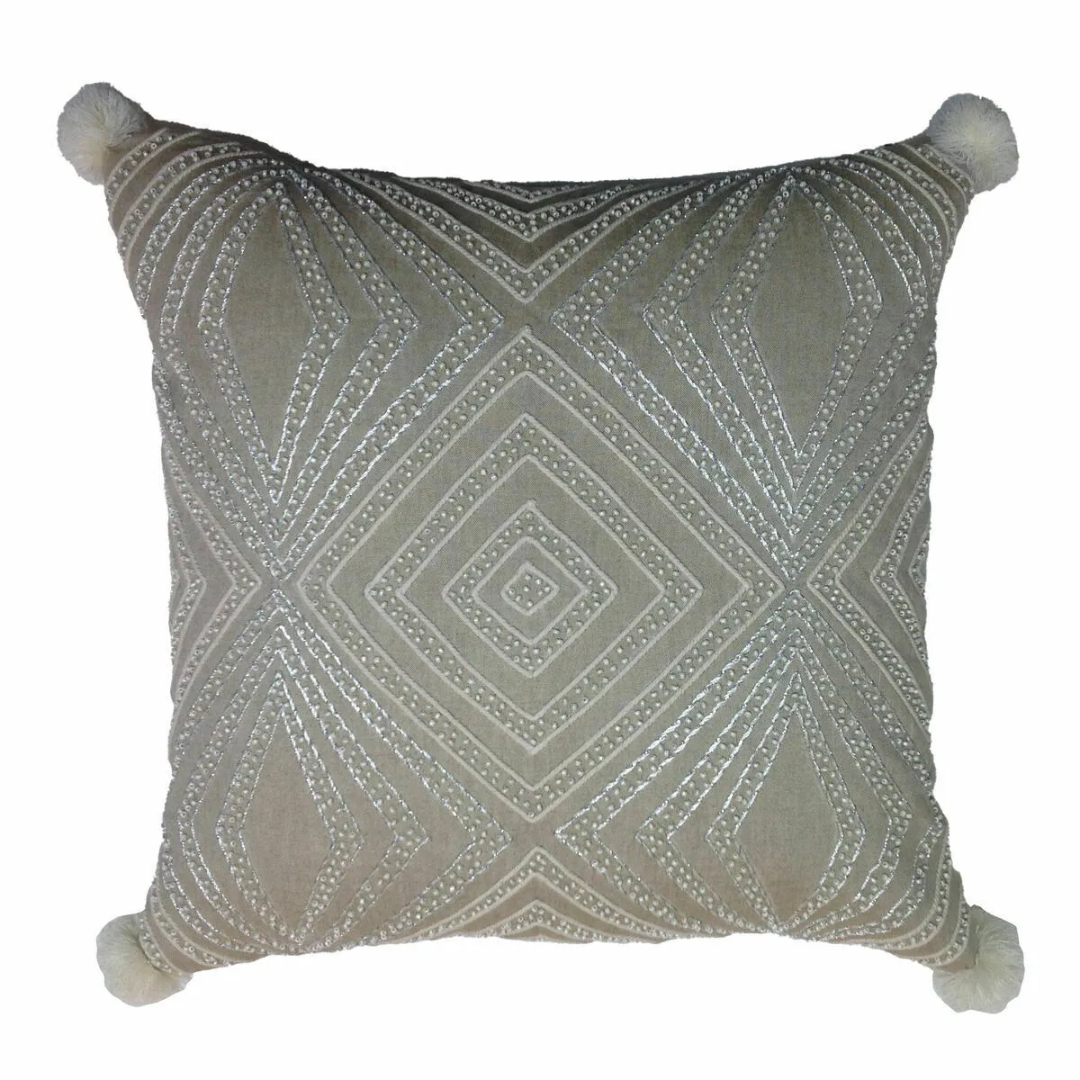 DKD Home Decor - Housse de coussin Gris 50x50cm