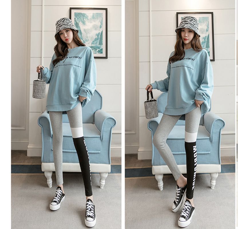 Everose - Legging met kleurblokletters