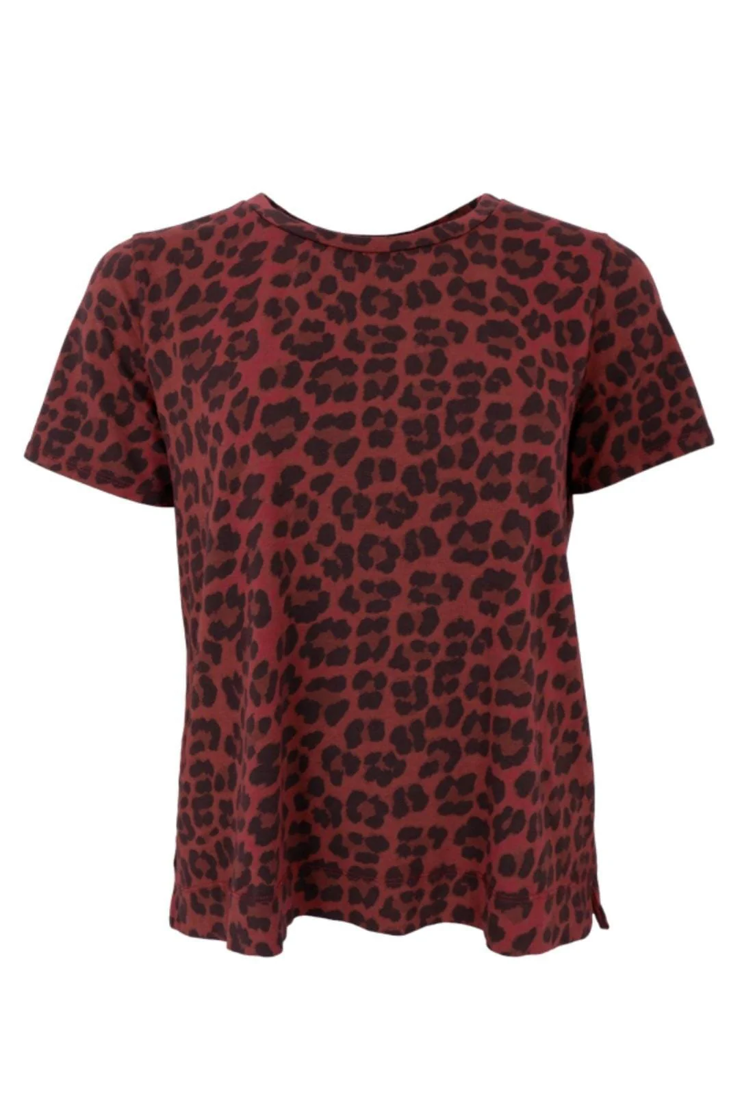 Black Colour Bczelda S/S Leo T-Shirt shirts wine leopard