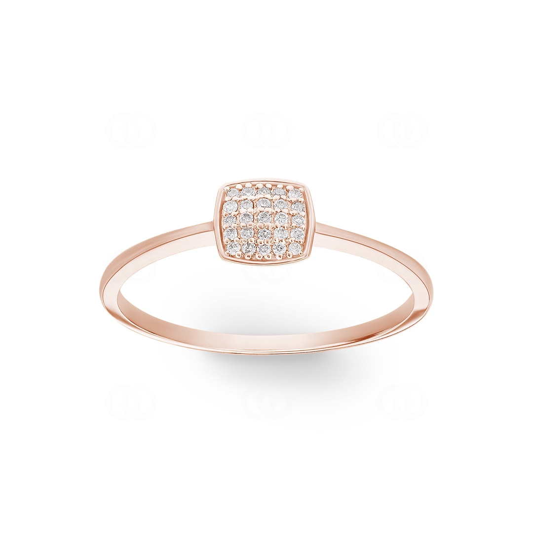 Damenring 750/18 K Roségold mit Diamanten 0.06 ct H/si by CHRISTIAN