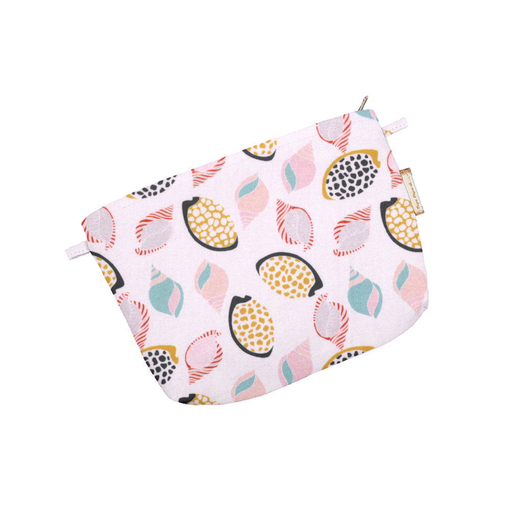Mini Pochette Tissu Coquillages Et Crustacés