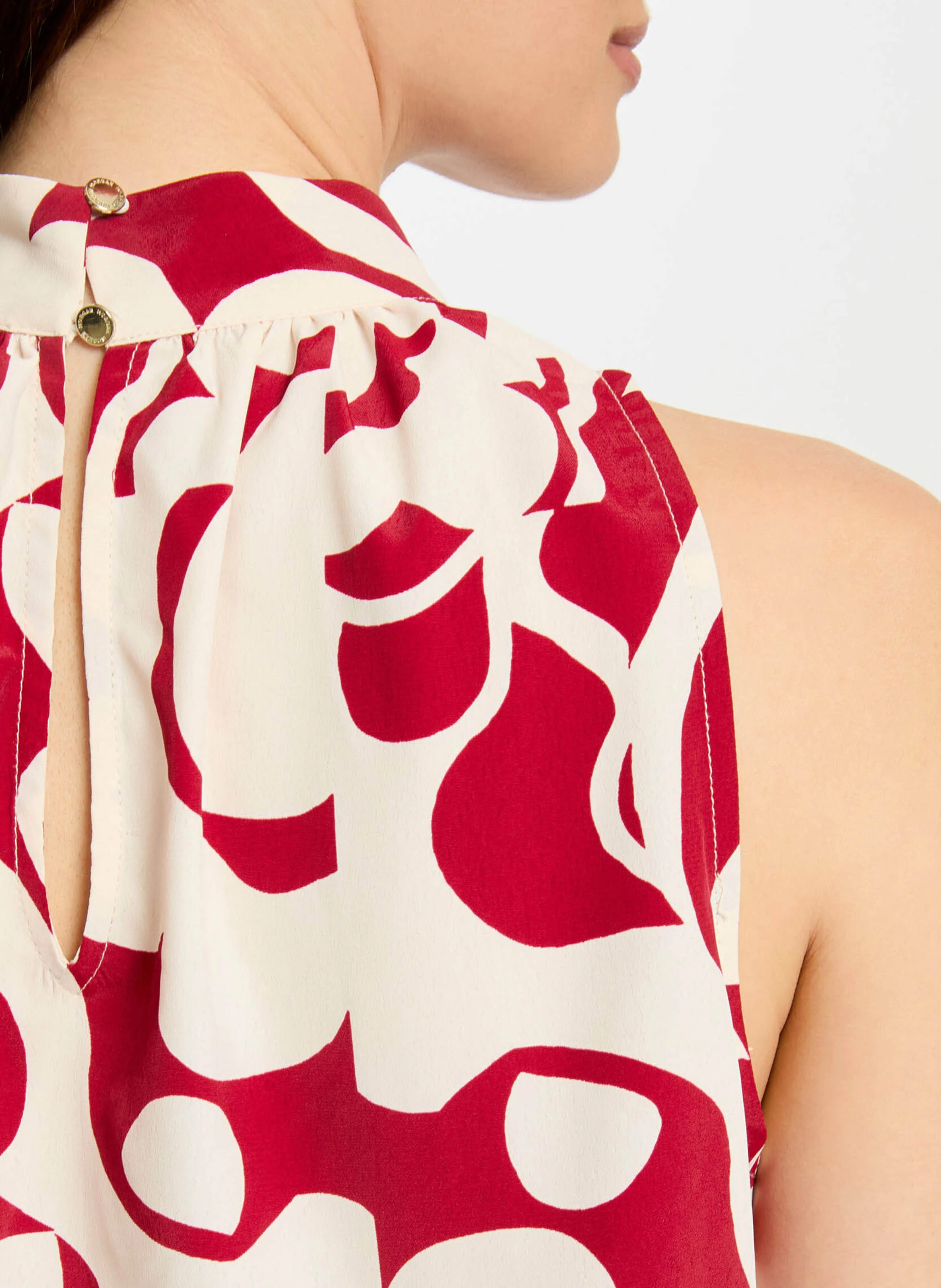 OLOX.F - Top col montant à imprimé floral| Multicolore