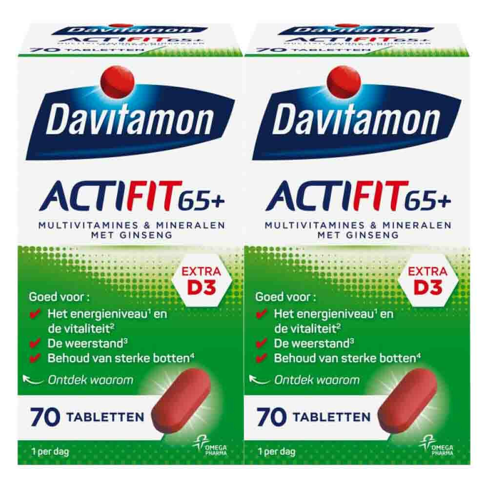 2x Davitamon Actifit 50+ Omega-3 Visolie90 capsules