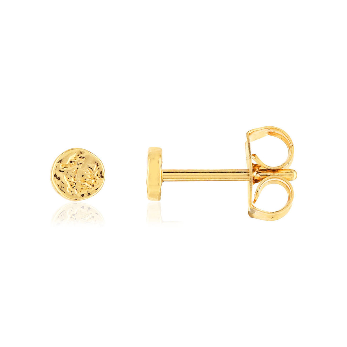 Boucles d'oreilles plaqué or effet feuille d'or