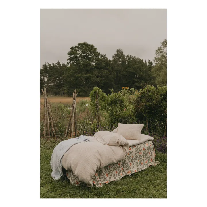 garbo&friends Couverture Gingham Sky | Bleu ciel