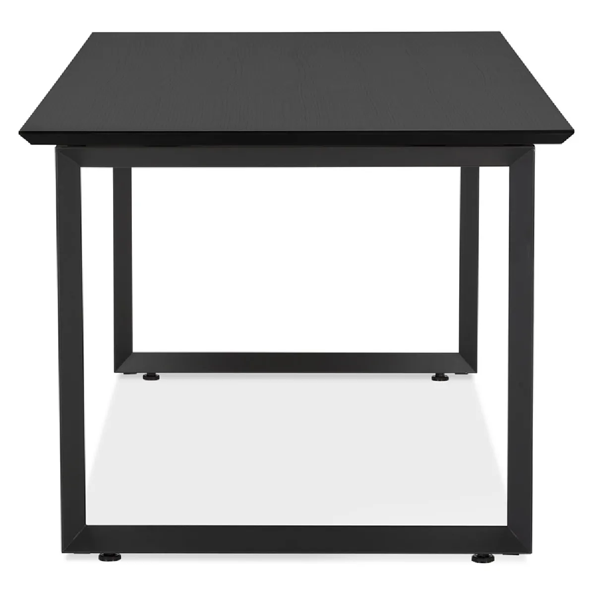 Alterego Bureau GIMINI bois/métal noir - 130x70 cm