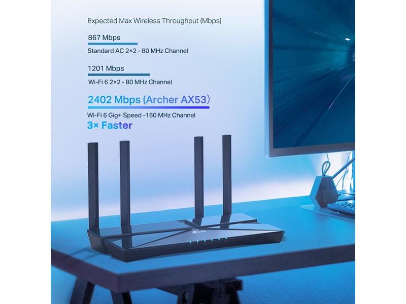 TP-Link Dual-Band WiFi Router Archer AX53 AX3000 Dual Band Gigabit Wi-Fi 6 Router