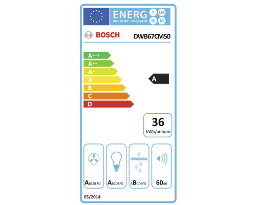 Bosch DWB67CM50 wandafzuigkap, BxD 59,8 x 50 cm, roestvrij staal