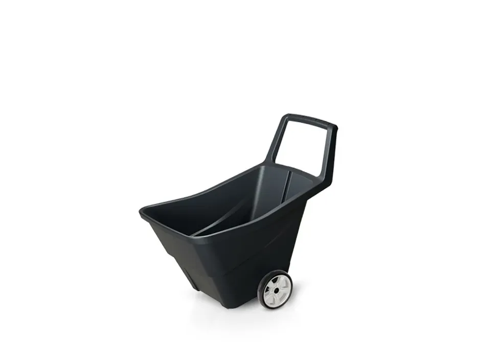 Prosperplast Load&go III, Manual wheelbarrow, 2 hjul, Solidt hjul, Plast, Sort, 95 L