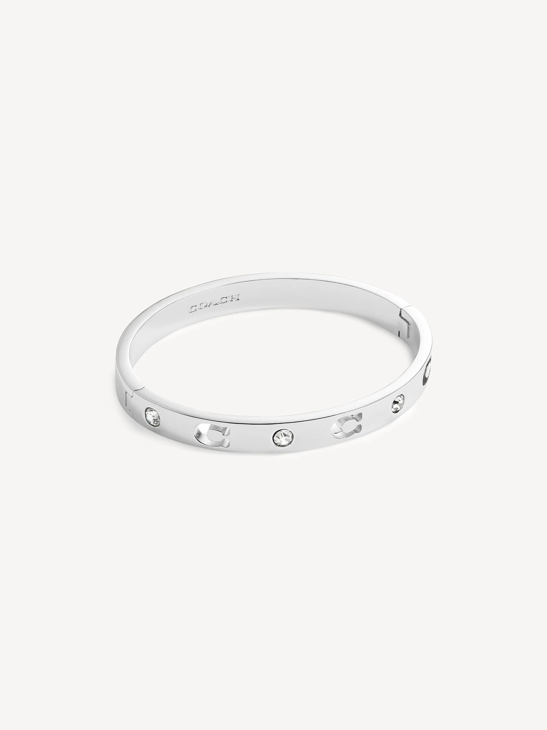 Zilver - COACH Signature armband met steentjes