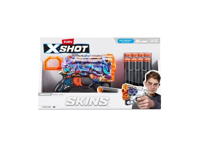 X-Shot Skins Menace Dart Blaster (8 Darts)
