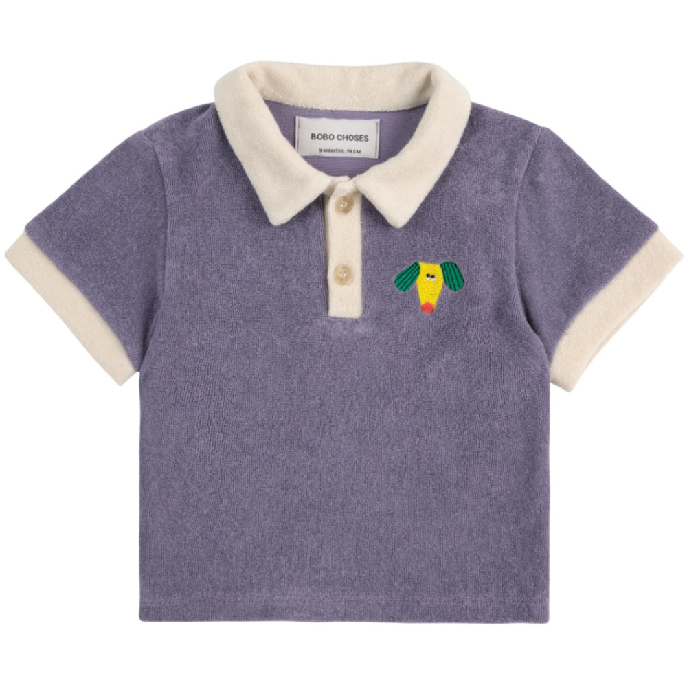 Køb Bobo Choses Navy Blue Happy Dog Terry Cloth Polo