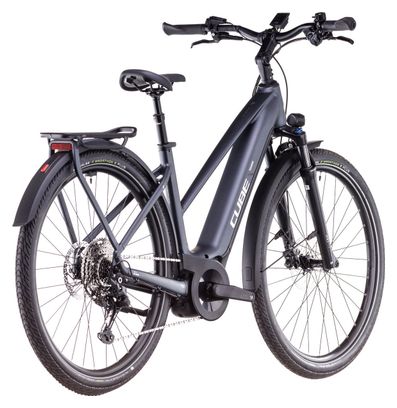 VTC Électrique Cube Touring Hybrid Pro 625 Trapeze Shimano Cues 11V 625 Wh 700 mm Gris Metallic 2025