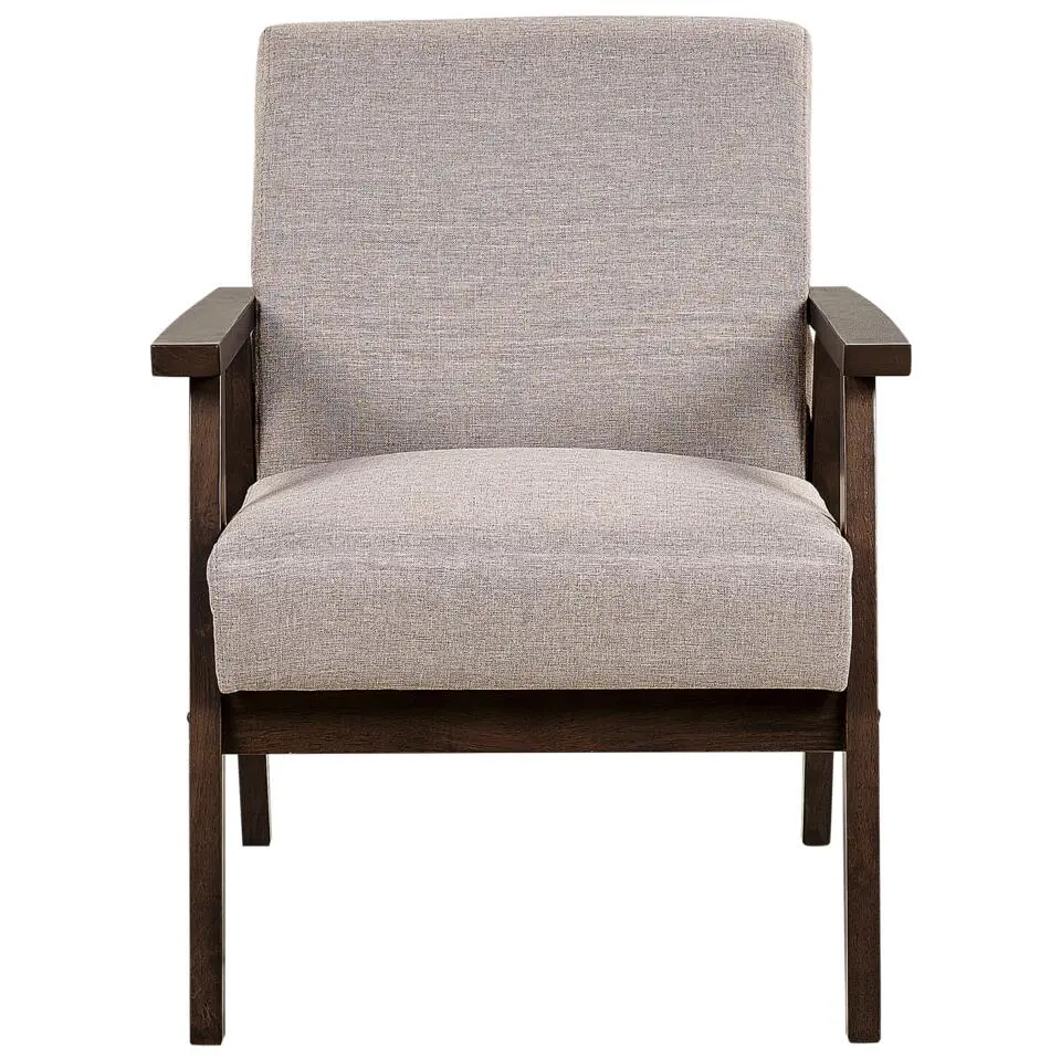 ASNES - Fauteuil - Taupe - Polyester