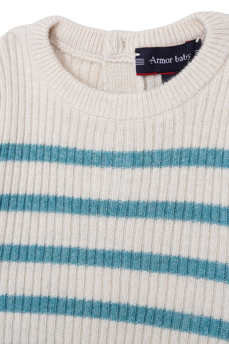 Pull rayé Baby - laine et cachemire