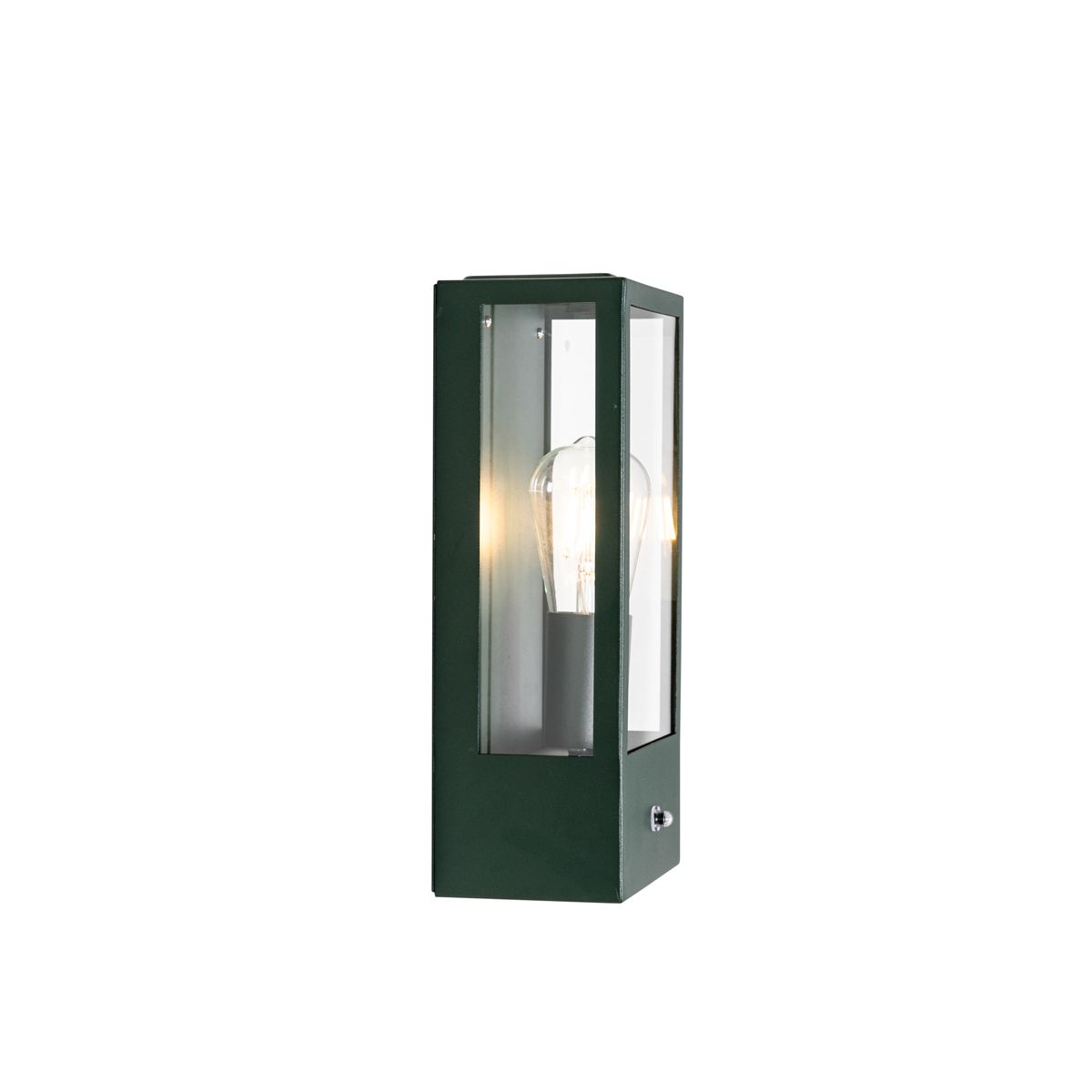 Buiten wandlamp donker groen met schemersensor IP44 - Rotterdam