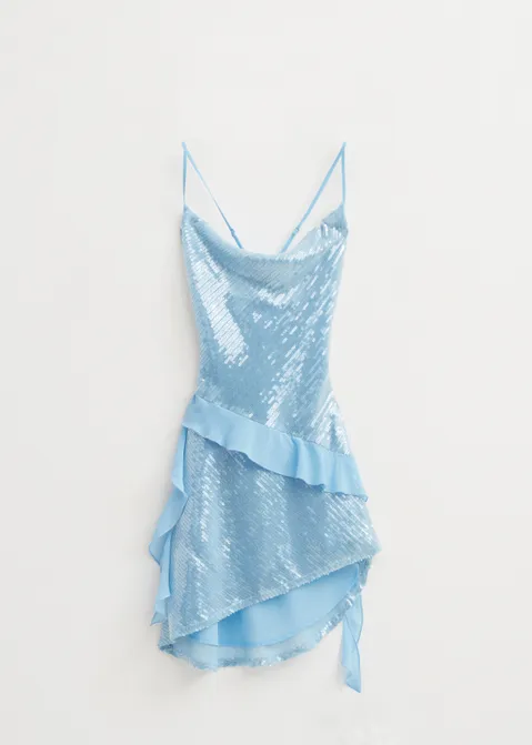 Pailletten jurk blauw (BLW.L)