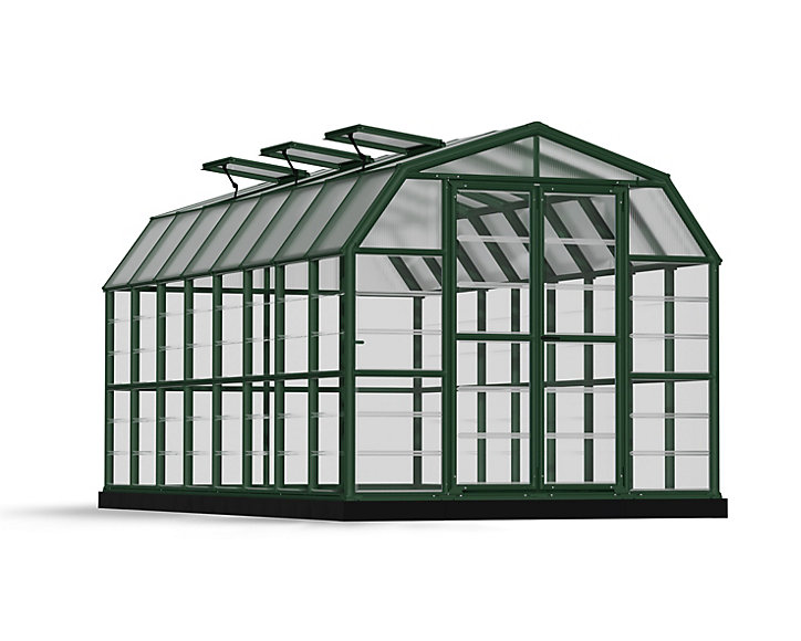 Serre en pvc et polycarbonate Palram Canopia Grand Gardener vert 8 x 16 m