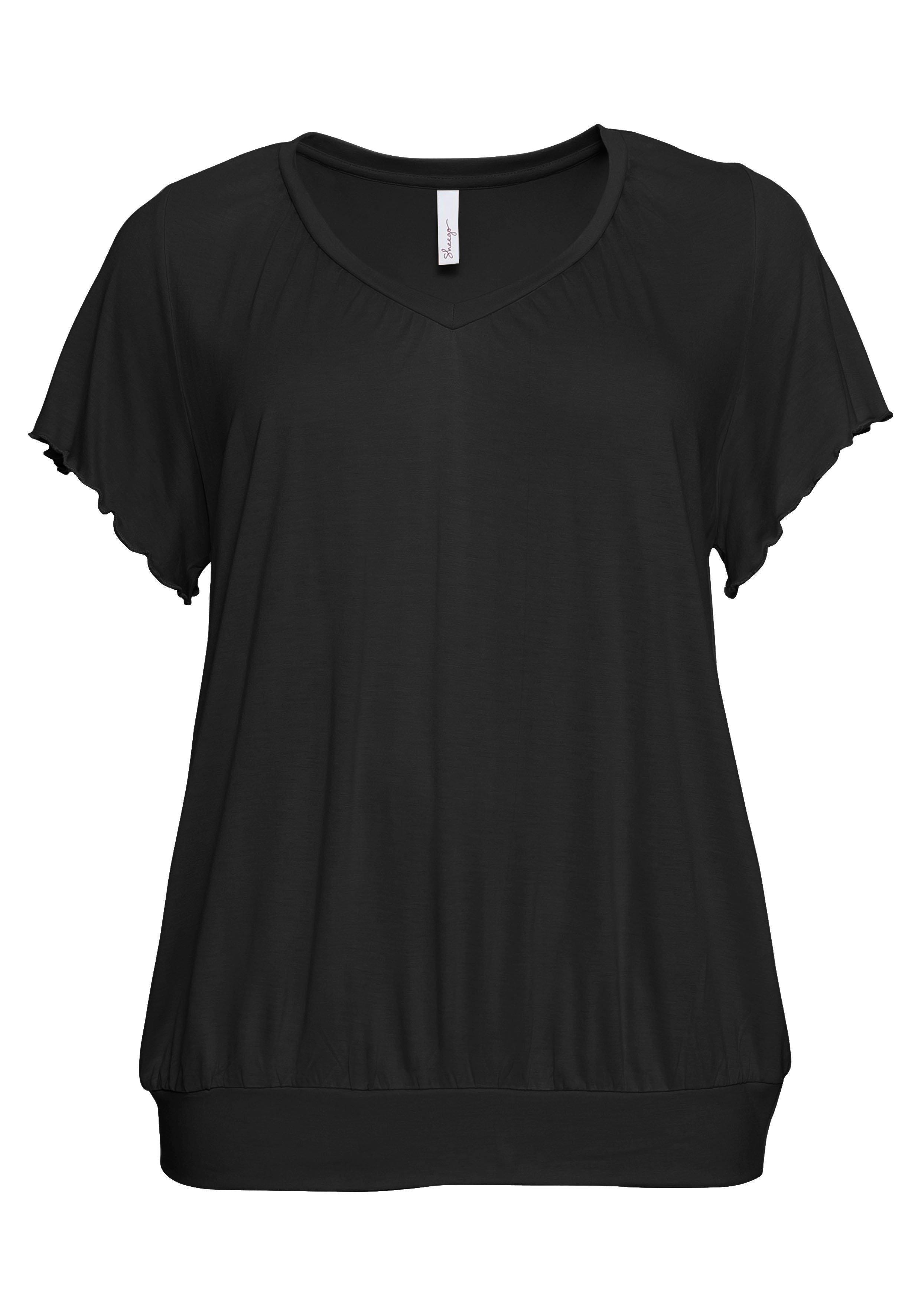 T-Shirt mit Flügelärmeln, aus Viskosejersey