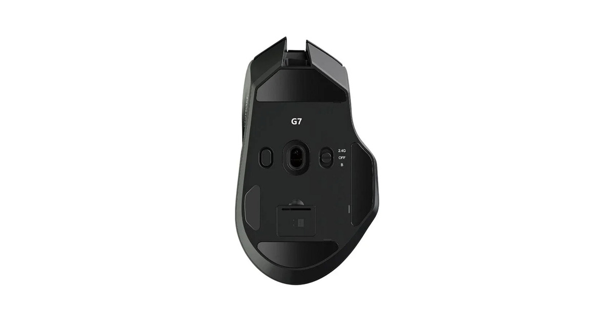 MCHOSEG7 gaming muis  (Zwart, 12.000 DPI, 2.4 GHz / Bluetooth / USB-C)