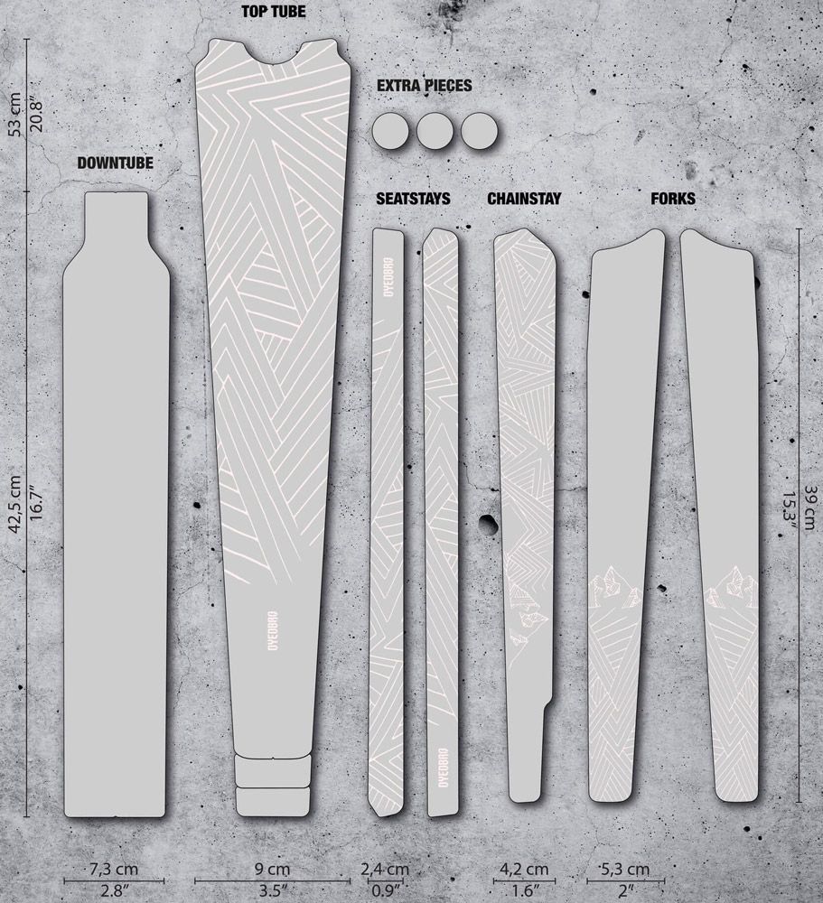 DYEDBRO Stay Free Gravel Rahmenschutz Kit kaufen | Bike-Discount