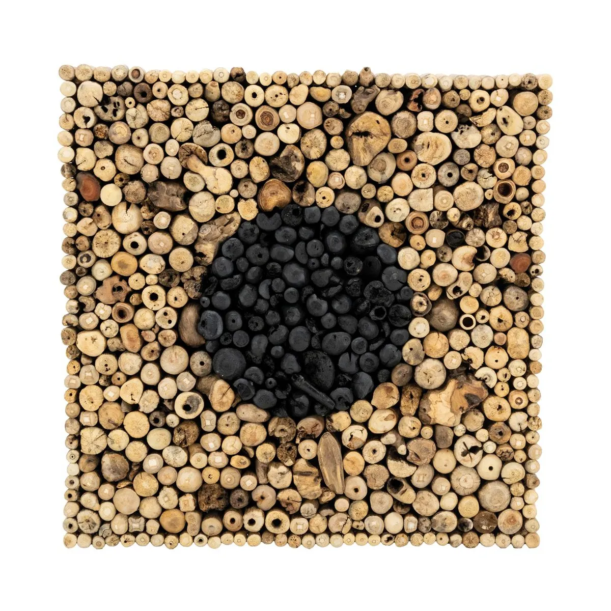 Aubry Gaspard Bois Flotté Naturel/Noir 65x65