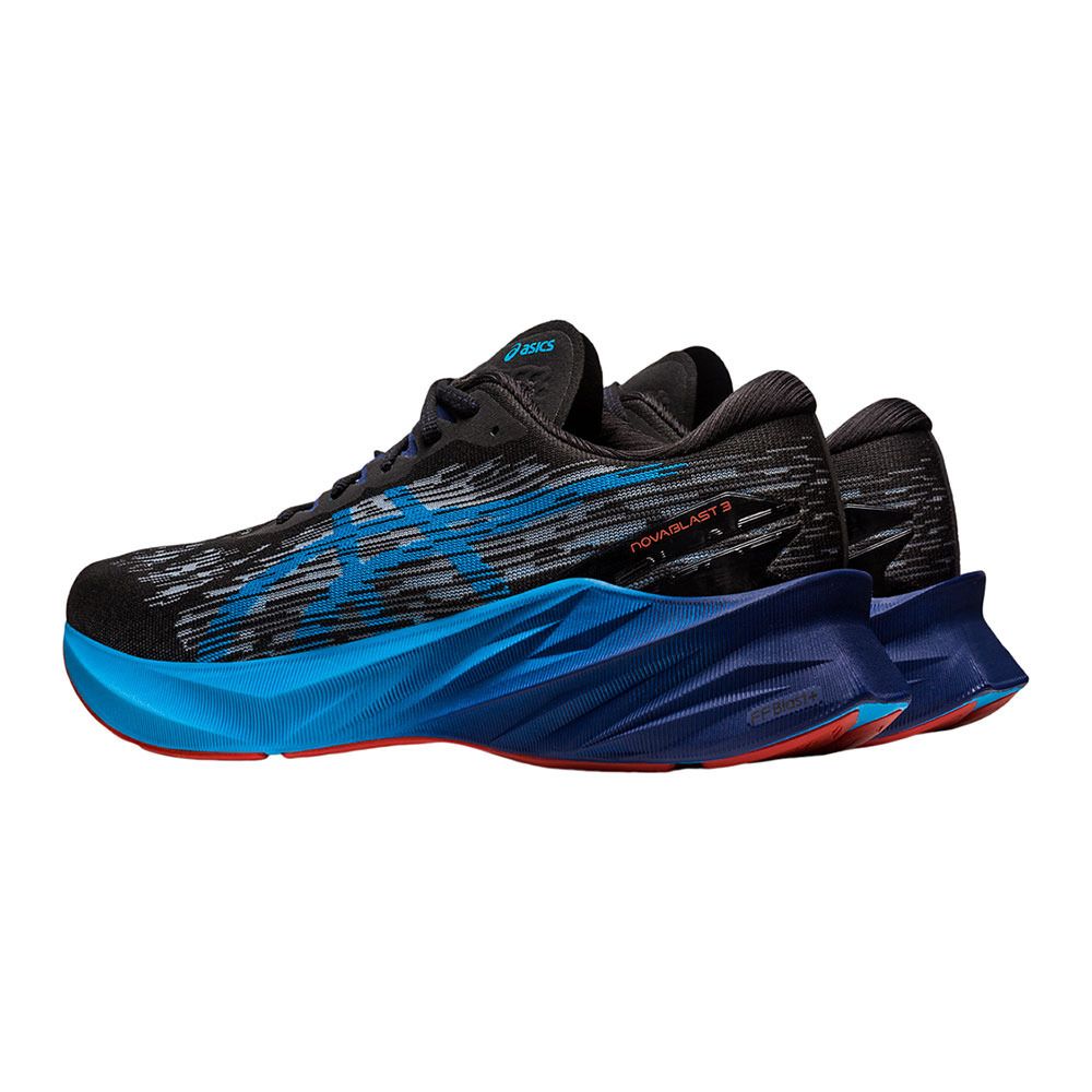 Asics NOVABLAST 3 - Chaussures running Homme black/island blue