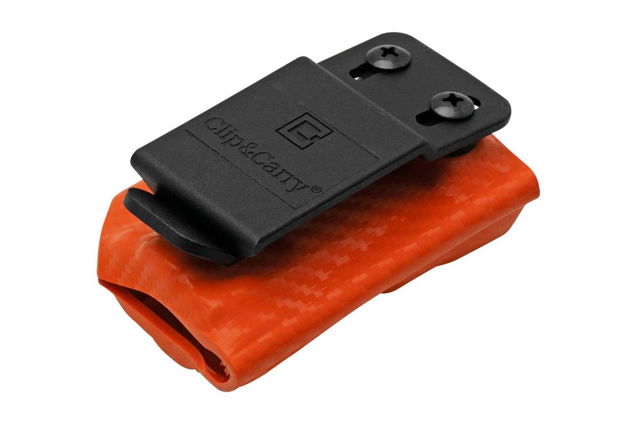 Clip And Carry Kydex Sheath Leatherman Free P2, Carbon Fiber Orange LP2-CF-ORNG riemholster
