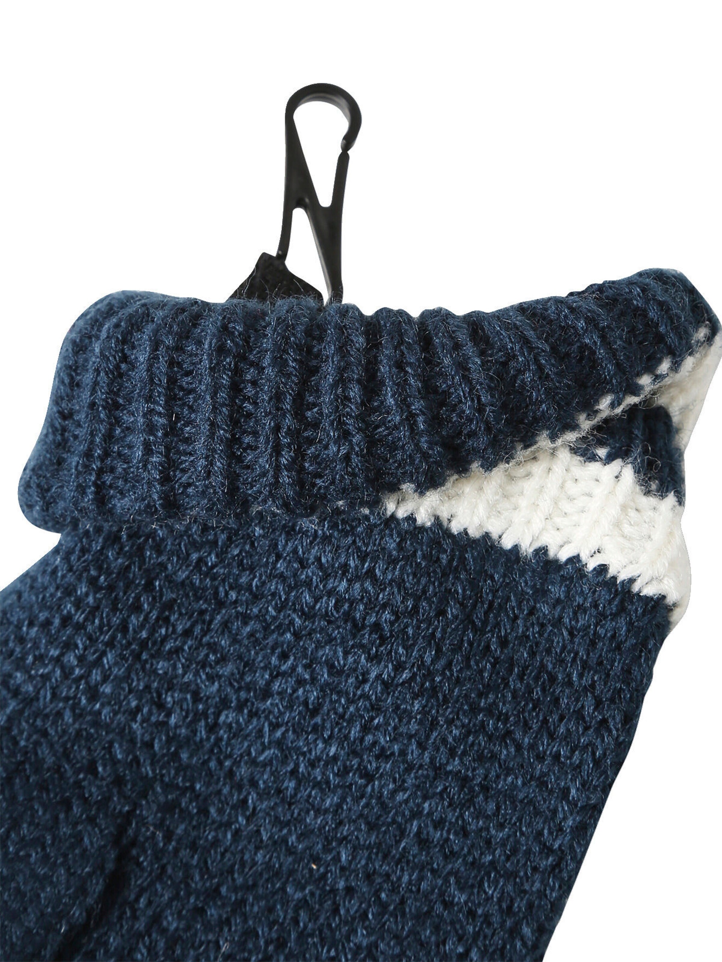 Vertbaudet Jungen-Set: Mütze, Rundschal & Handschuhe mit Matrosenstreifen tinte