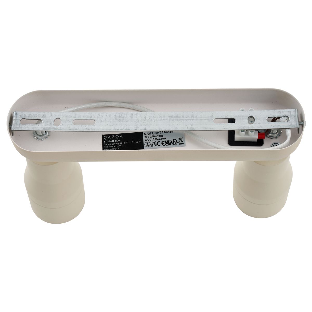 Afgeronde plafondspot beige GU10 50mm 2-lichts - Stanley