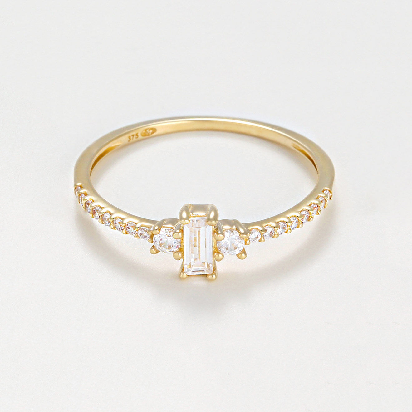 Instant d'Or Bague Iriss Zirconium or jaune