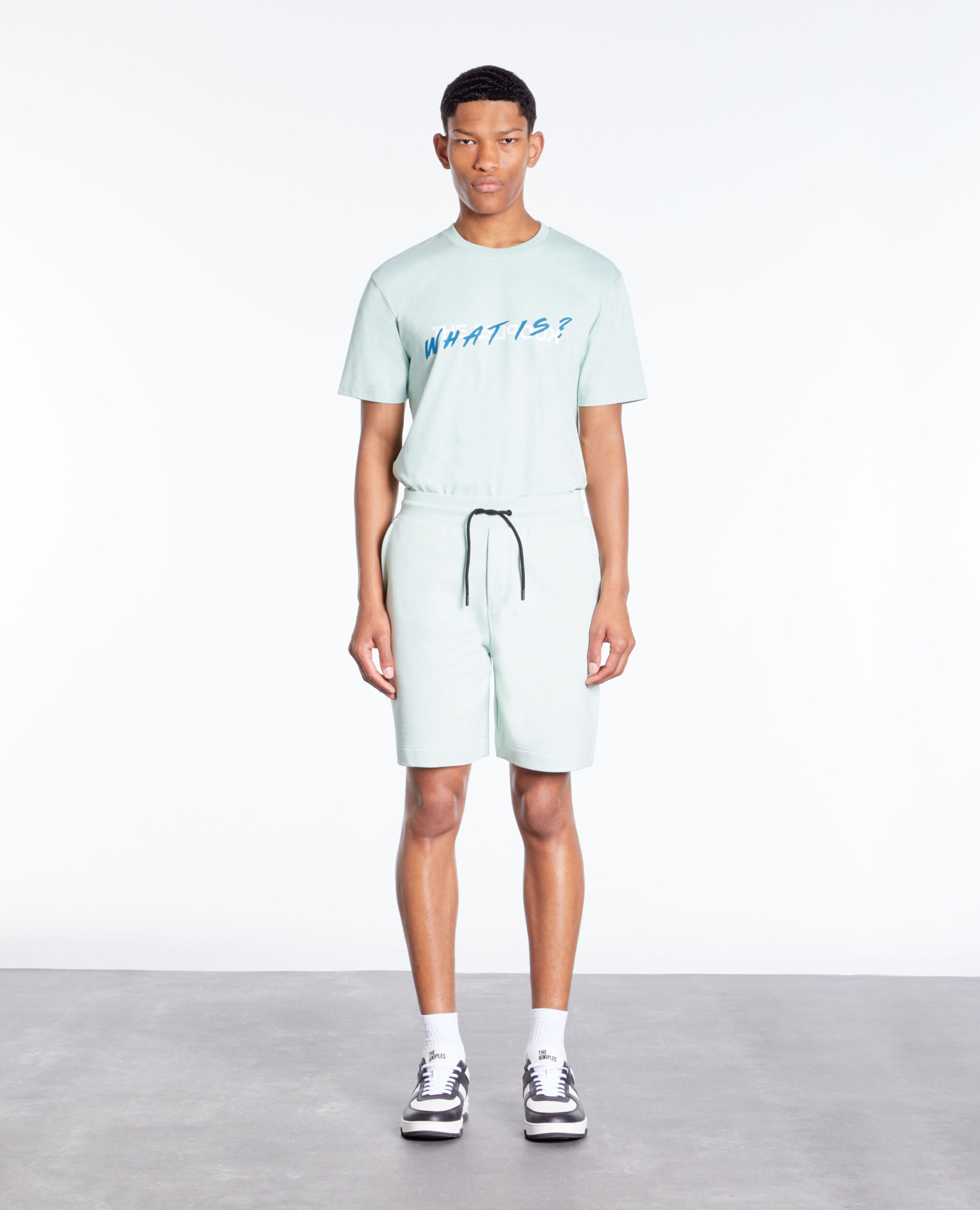 Short vert en coton